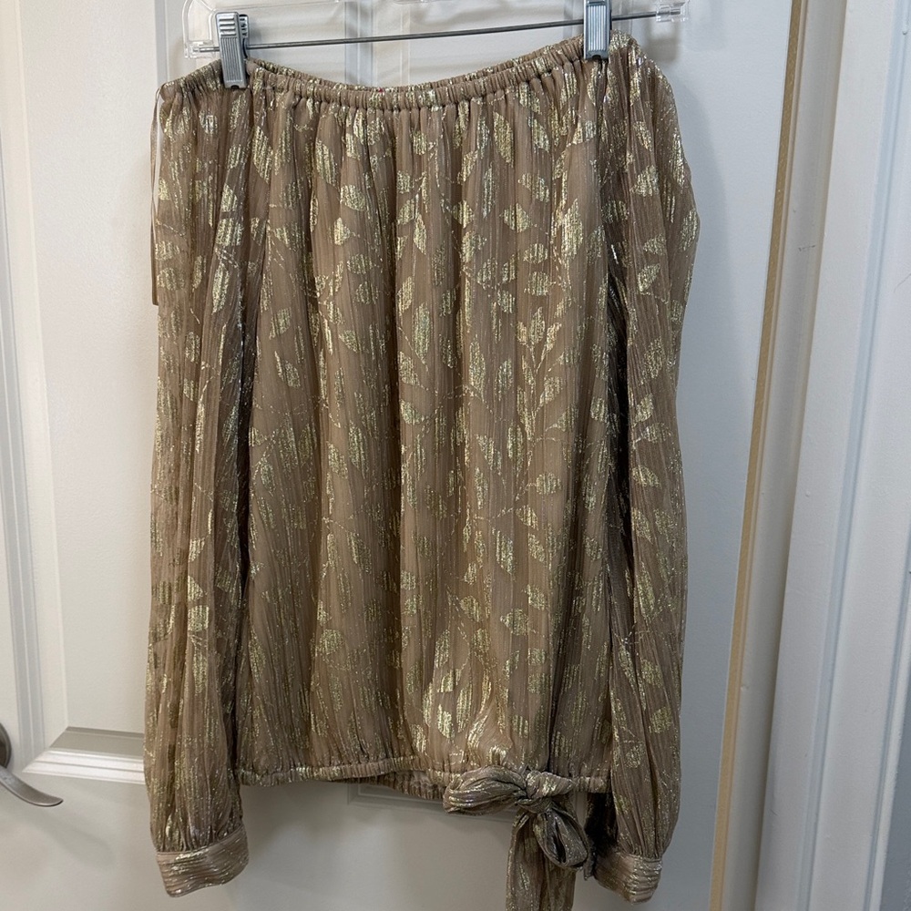 Metallic Gold Ladies Top